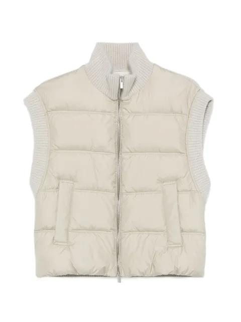 quilted ribbed gilet by PESERICO