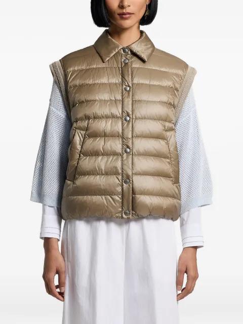 quilted sleeveless jacket by PESERICO