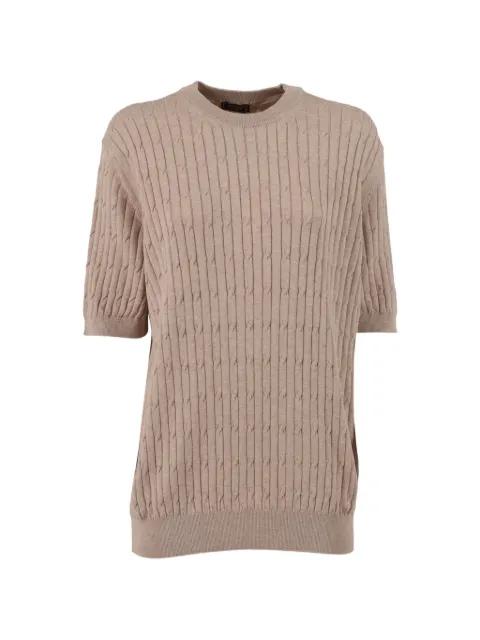 ribbed crew-neck T-shirt by PESERICO