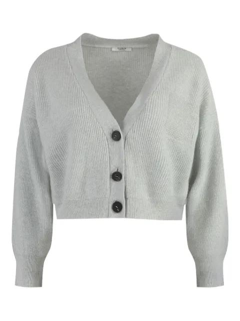 ribbed-knit button cardigan by PESERICO