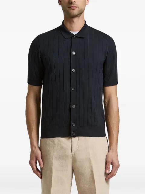 ribbed-knit short-sleeve shirt by PESERICO