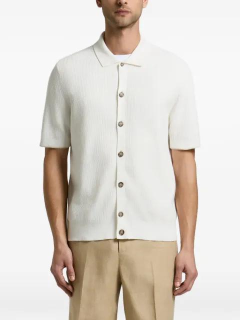 ribbed-knit short-sleeve shirt by PESERICO