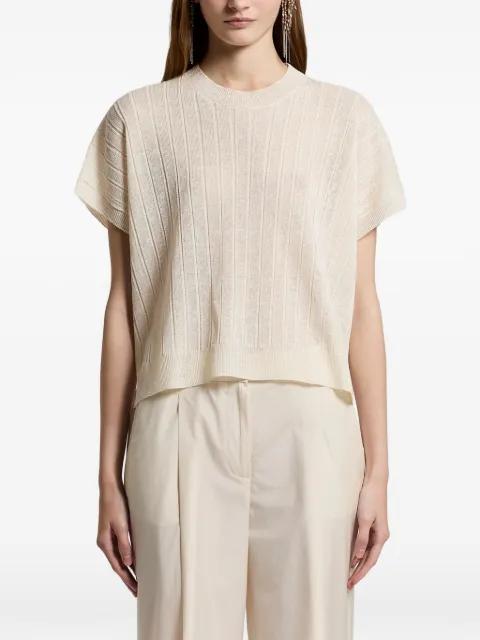 ribbed short-sleeve knitwear by PESERICO