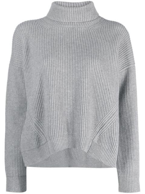 roll neck silk-wool blend jumper by PESERICO