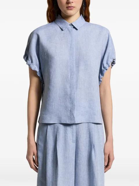 ruched-detail shirt by PESERICO