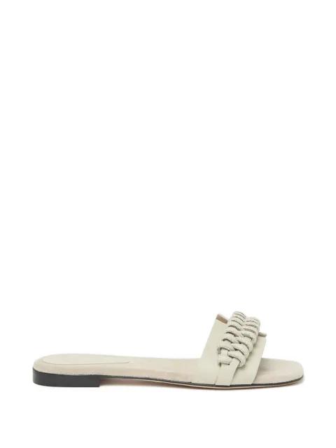ruched-detail slides by PESERICO