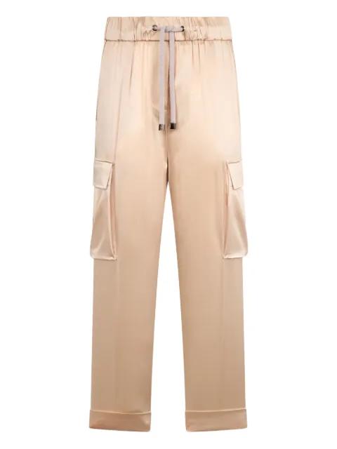 satin cargo pants by PESERICO