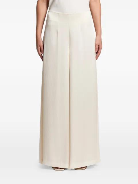 satin crepon trousers by PESERICO