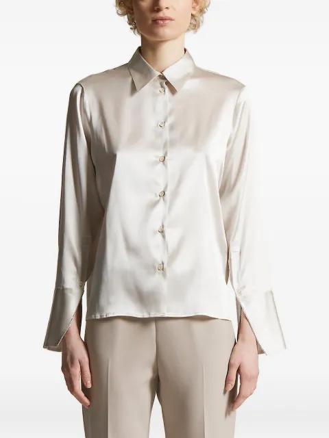satin wide-cuff shirt by PESERICO