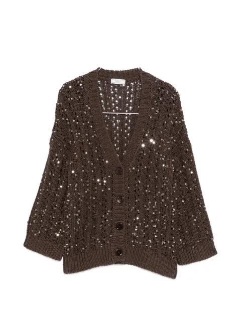 sequin button knitwear by PESERICO