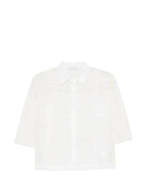sequin button-up shirt by PESERICO