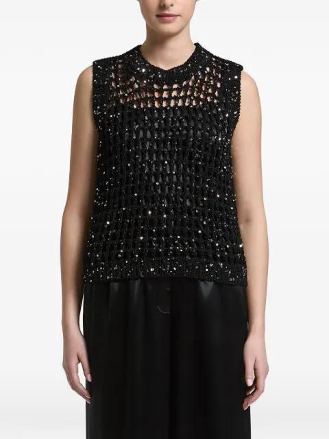 sequin-embellished vest by PESERICO