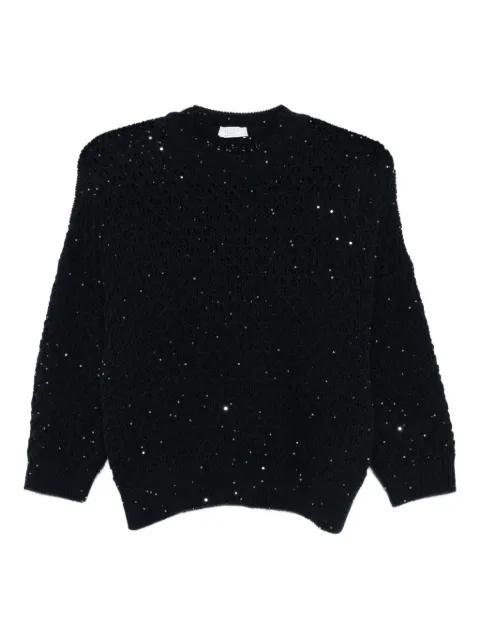 sequin-embellished wool sweater by PESERICO