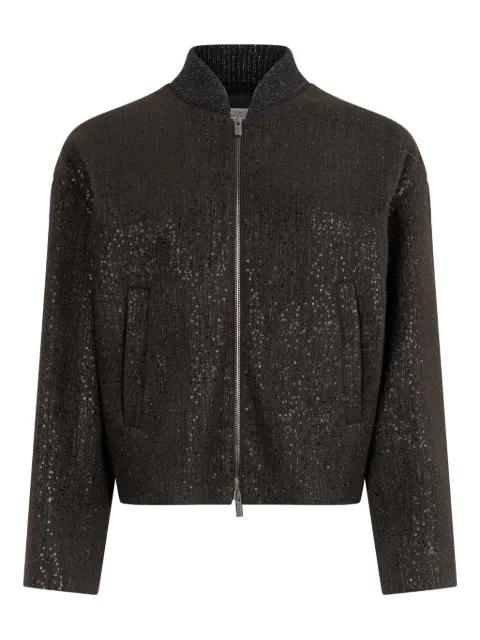sequin-embellished zip jacket by PESERICO