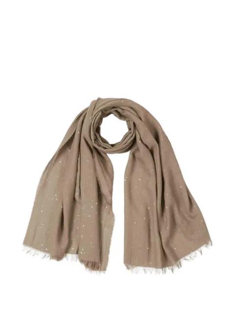 sequin fringed scarf by PESERICO
