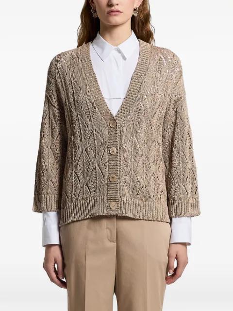 sequinned cordonet cardigan by PESERICO