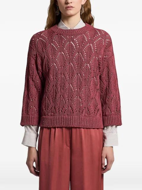 sequinned cordonet sweater by PESERICO