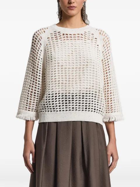sequinned cordonet sweater by PESERICO