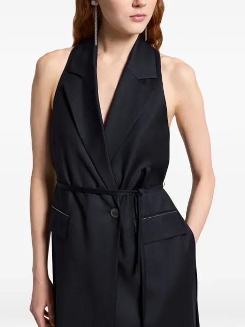 shiny twill vest by PESERICO