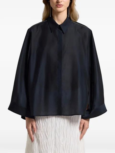 shoulder slit shirt by PESERICO