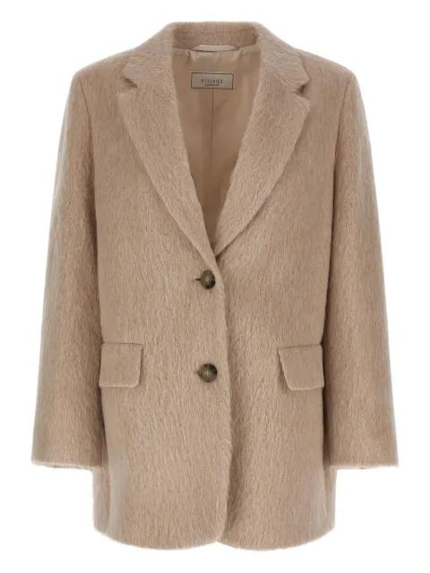 single-breasted flap-pocket blazer by PESERICO