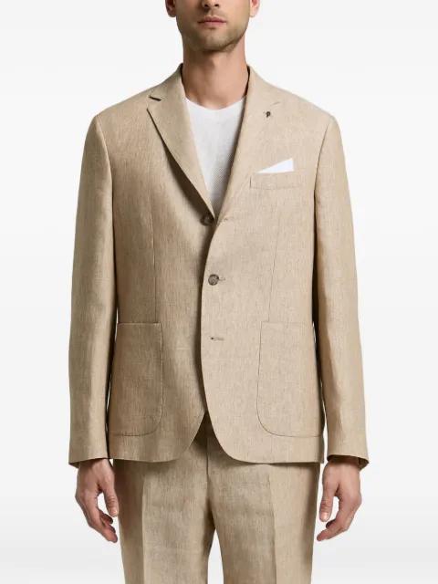 single-breasted patch-pocket jacket by PESERICO