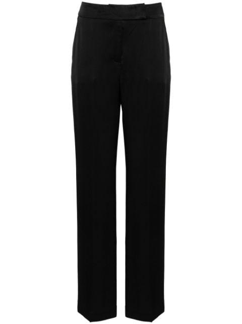 straight-leg satin trousers by PESERICO
