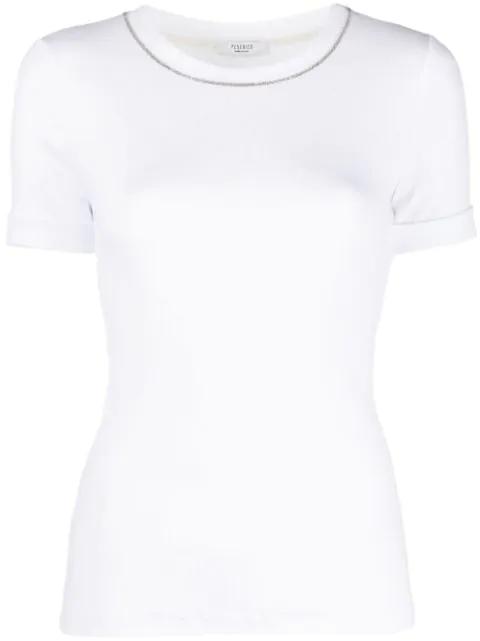 stretch-jersey micro-rib T-shirt by PESERICO