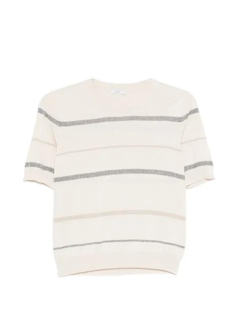 stripe-pattern T-shirt by PESERICO