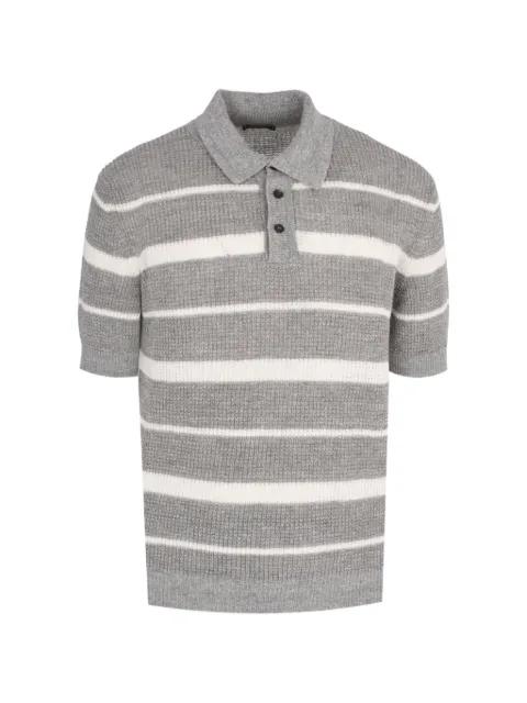 stripe-pattern waffle-knit sweater by PESERICO
