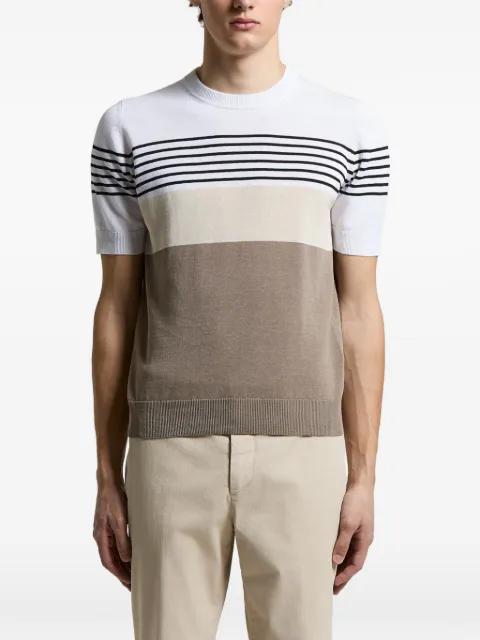 striped colour-block T-shirt by PESERICO