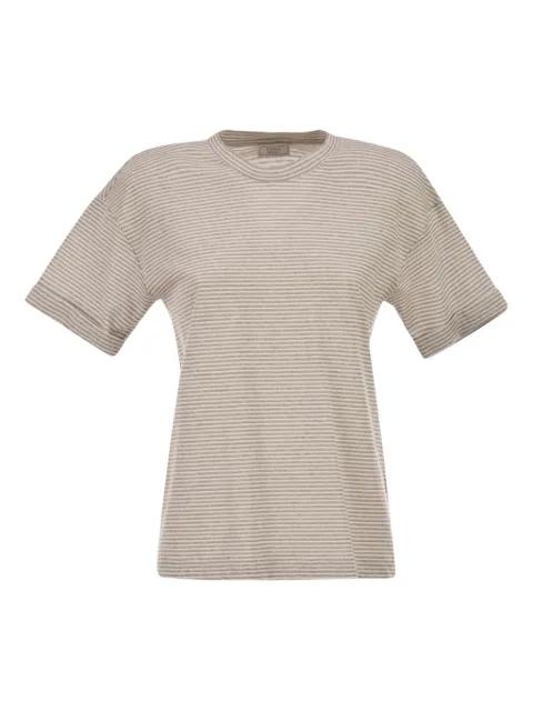 striped crew-neck T-shirt by PESERICO