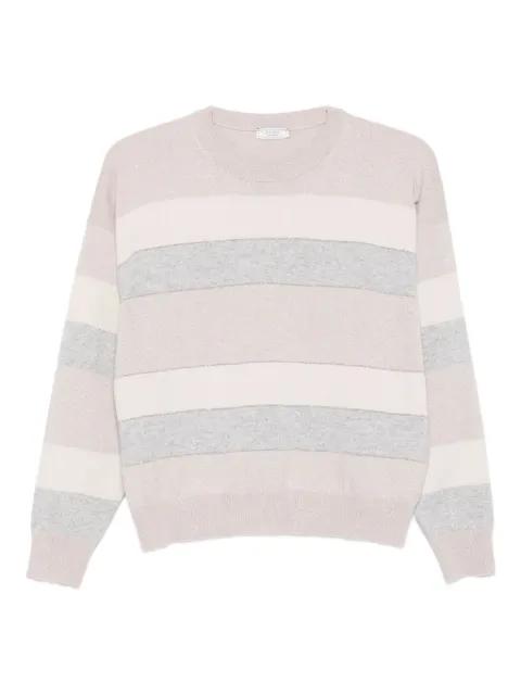striped crew-neck sweater by PESERICO