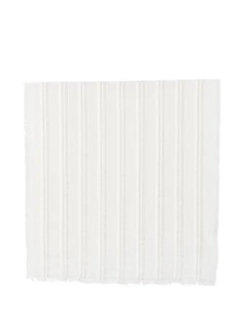 striped frayed scarf by PESERICO