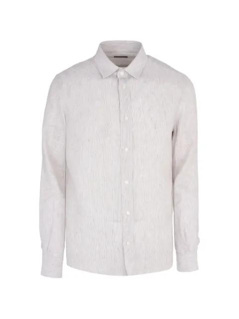 striped linen shirt by PESERICO