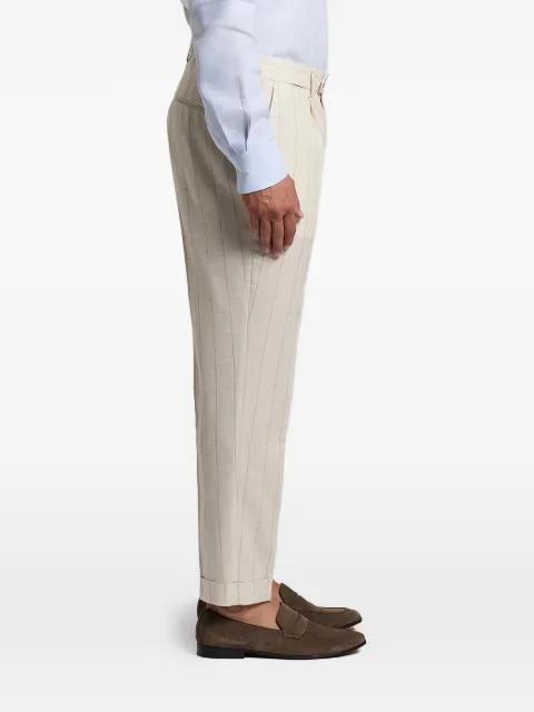 striped pleated trousers by PESERICO