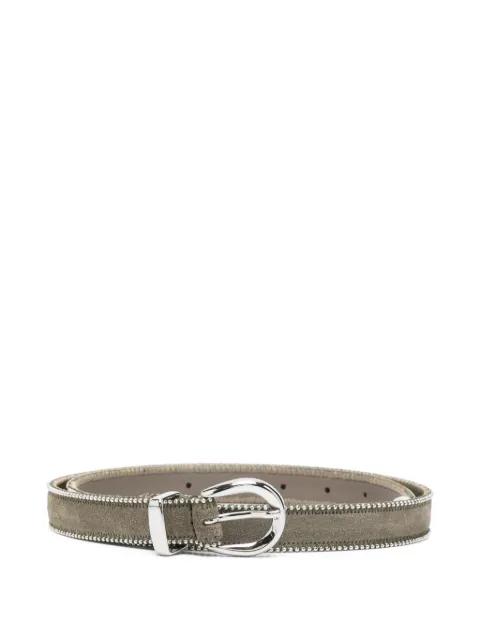 stud-embellished suede belt by PESERICO