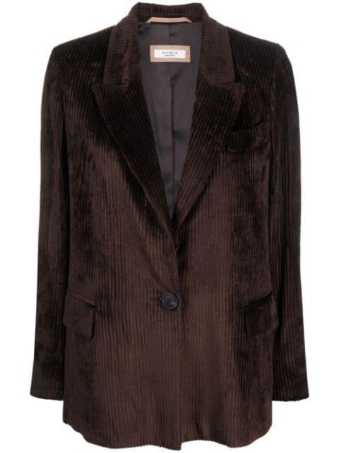 tailored corduroy single-brested blazer by PESERICO