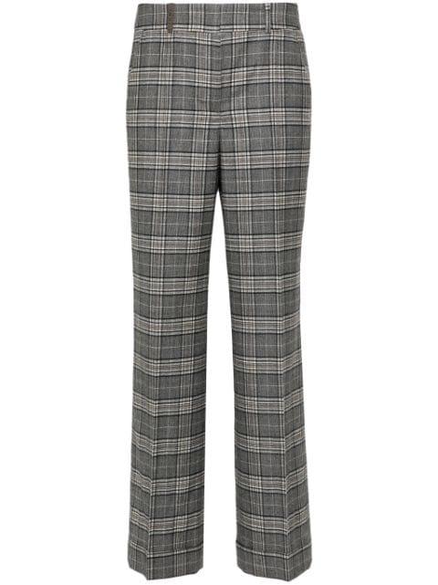 tartan-check trousers by PESERICO