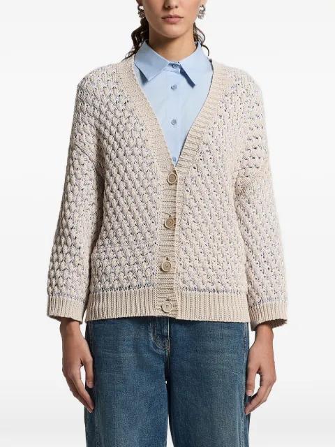 textured buttoned cardigan by PESERICO