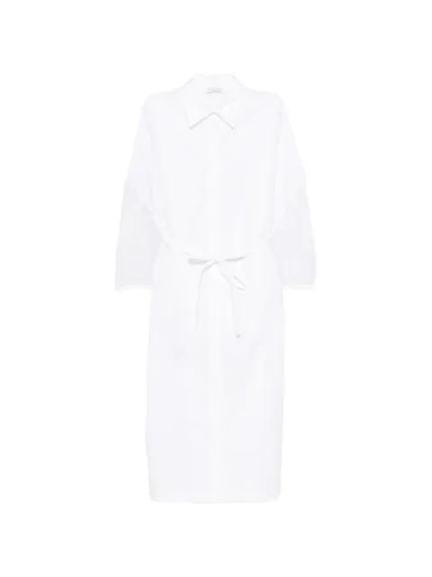 tie-waist midi dress by PESERICO