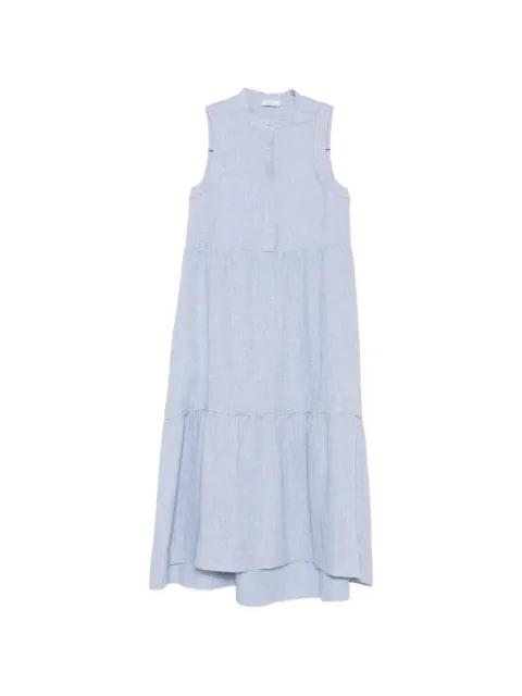 tiered sleeveless midi dress by PESERICO