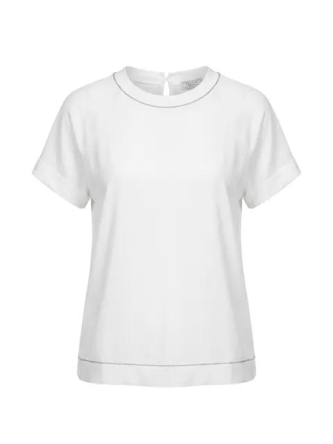 trim-detail T-shirt by PESERICO