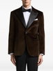 velvet peak-lapel blazer by PESERICO velvet peak-lapel blazer by PESERICO