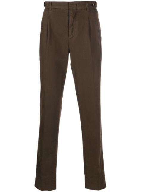 waist-tab cotton trousers by PESERICO