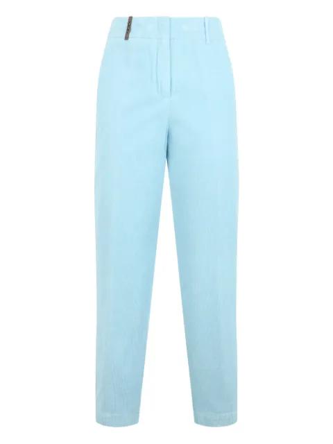welt-pockets high-waisted trousers by PESERICO