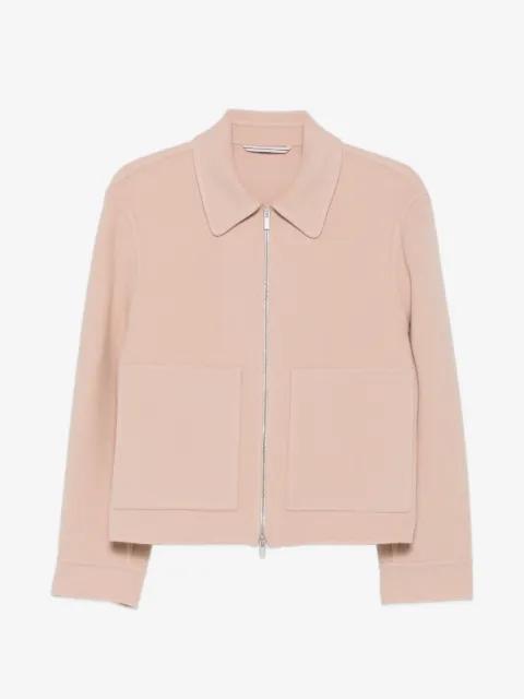 zip-up collared jacket by PESERICO