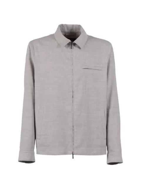 zip-up shirt jacket by PESERICO