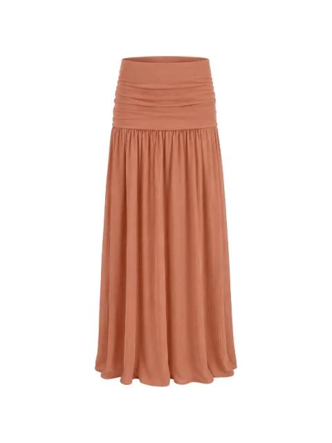 Late Bloom ruched maxi skirt by PETAR PETROV