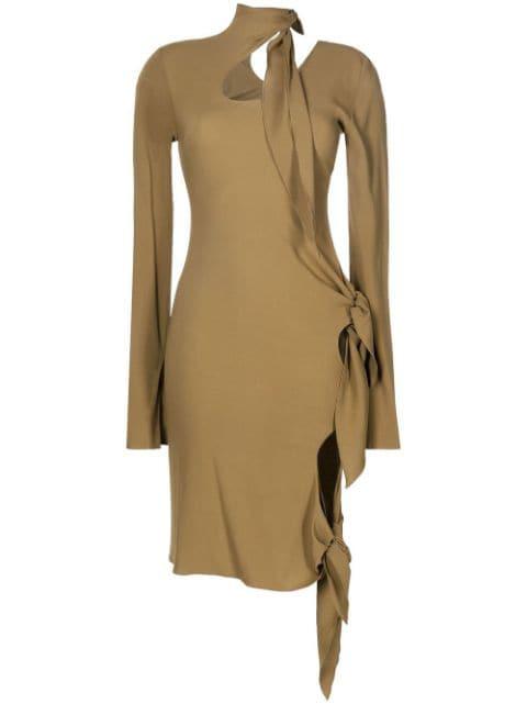 cut-out details tied dress by PETAR PETROV